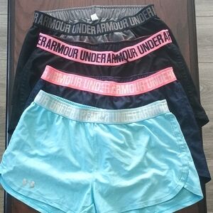 Under Armour Women's Athletic Shorts - Black, Pink, Light Blue
